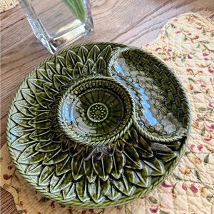 Portugués majolica style snack dish